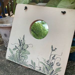 Cool vintage. mirror / pressed flower  Boho